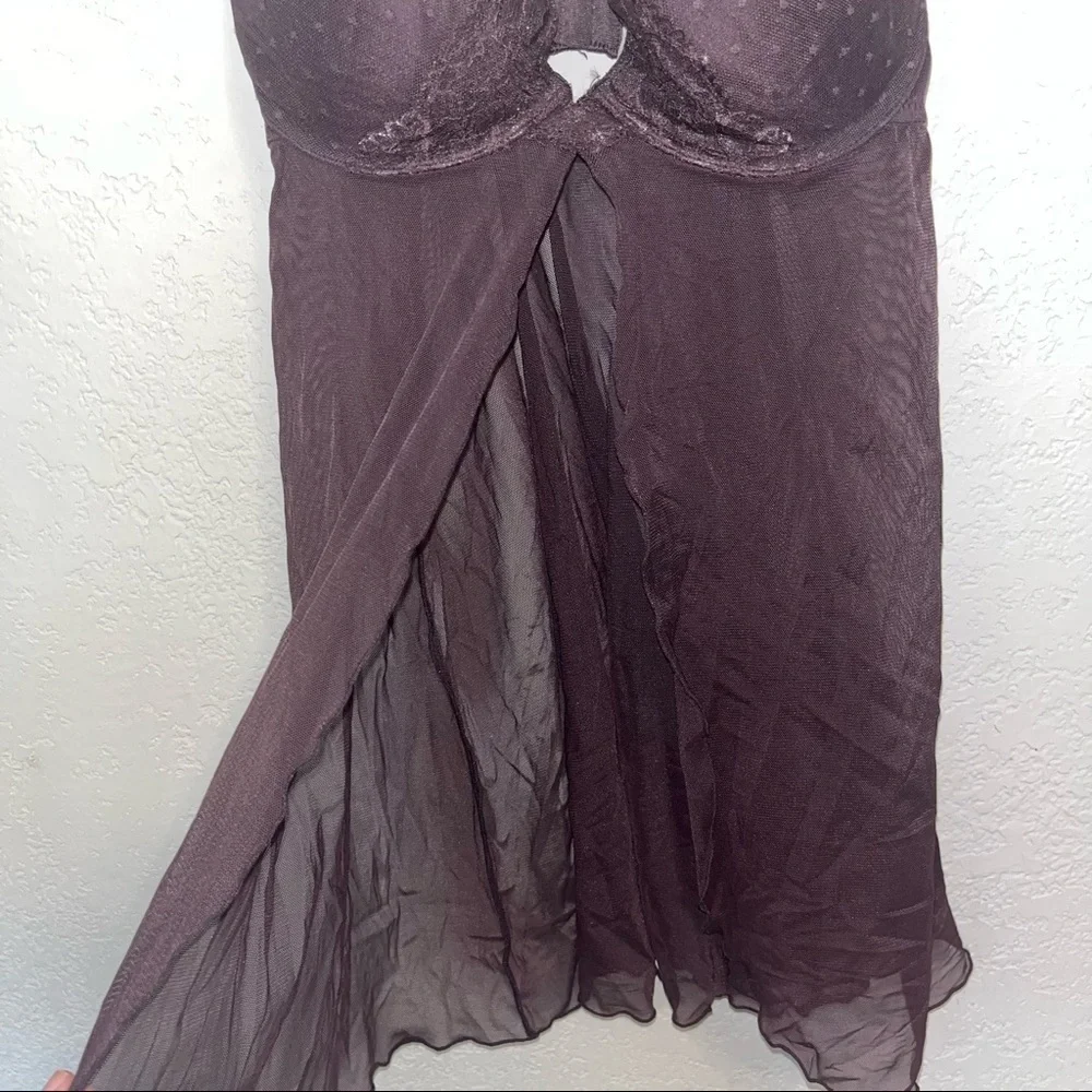 Gilligan & Omalley Purple Lace Lingerie Dress